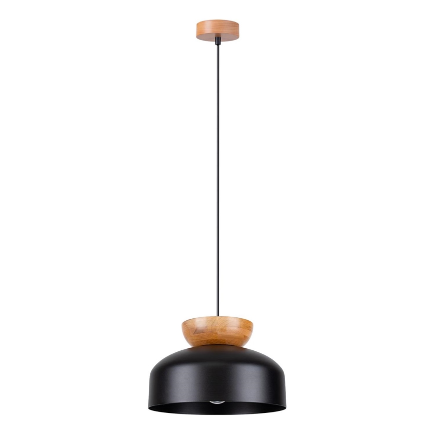 Lámpara colgante MARION 1xE27/15W/230V diá. 29,5 cm negro