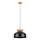 Lámpara colgante MARION 1xE27/15W/230V diá. 29,5 cm negro