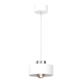 Lámpara colgante MARTI 1xE27/15W/230V blanco/cromo brillante