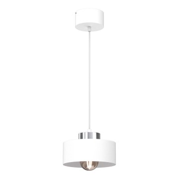 Lámpara colgante MARTI 1xE27/15W/230V blanco/cromo brillante
