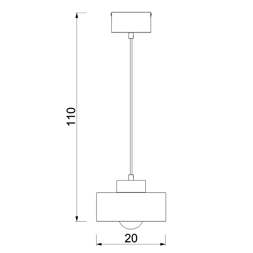 Lámpara colgante MARTI 1xE27/15W/230V blanco/cromo brillante