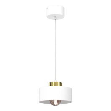 Lámpara colgante MARTI 1xE27/15W/230V blanco/dorado