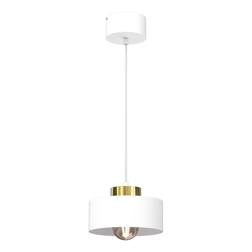 Lámpara colgante MARTI 1xE27/15W/230V blanco/dorado