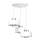 Lámpara colgante MARTI 3xE27/15W/230V blanco/cromo brillante