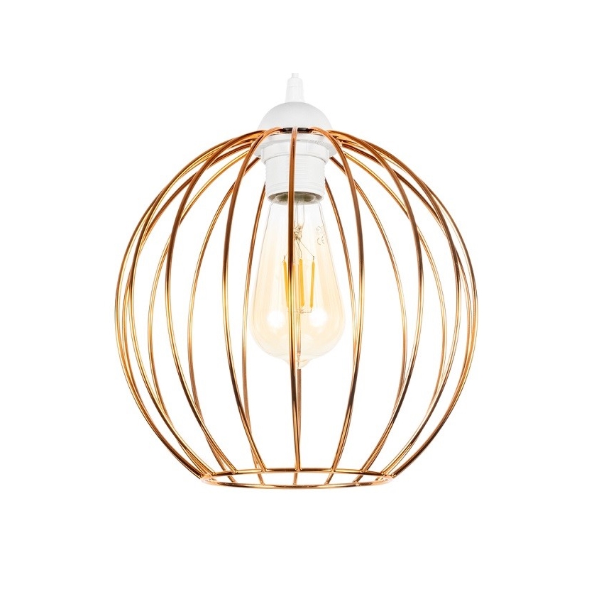 Lámpara colgante MATT 1xE27/60W/230V blanco/cobre