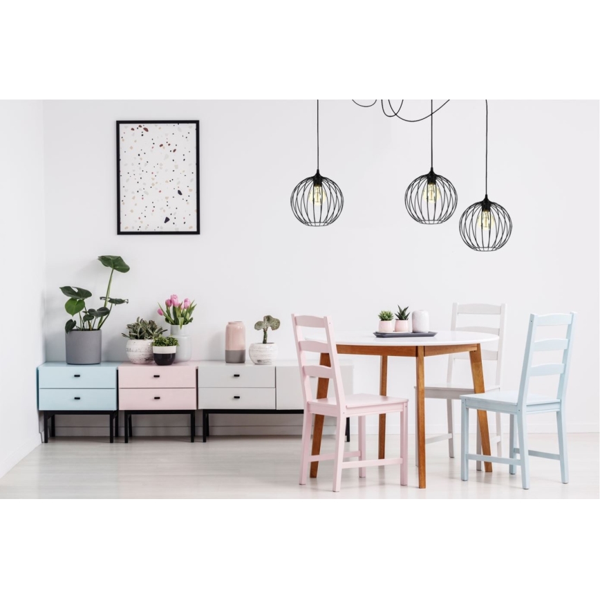 Lámpara colgante MATT 3xE27/60W/230V araña