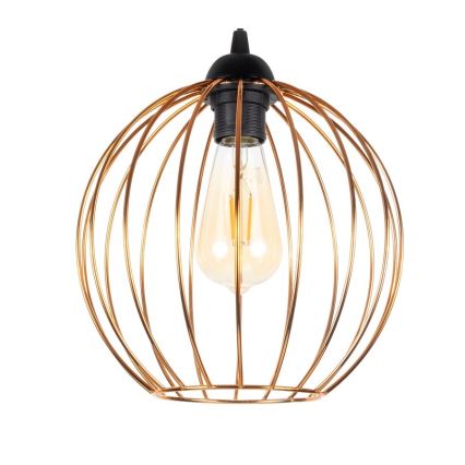 Lámpara colgante MATT 3xE27/60W/230V araña negro/cobre