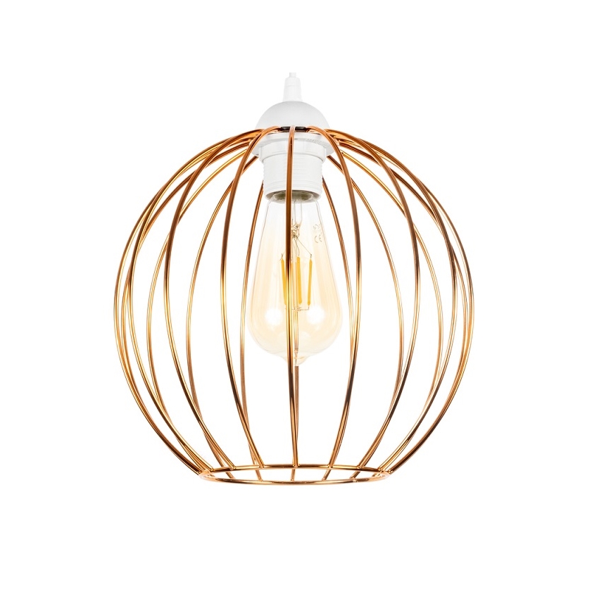 Lámpara colgante MATT 3xE27/60W/230V blanco/cobre