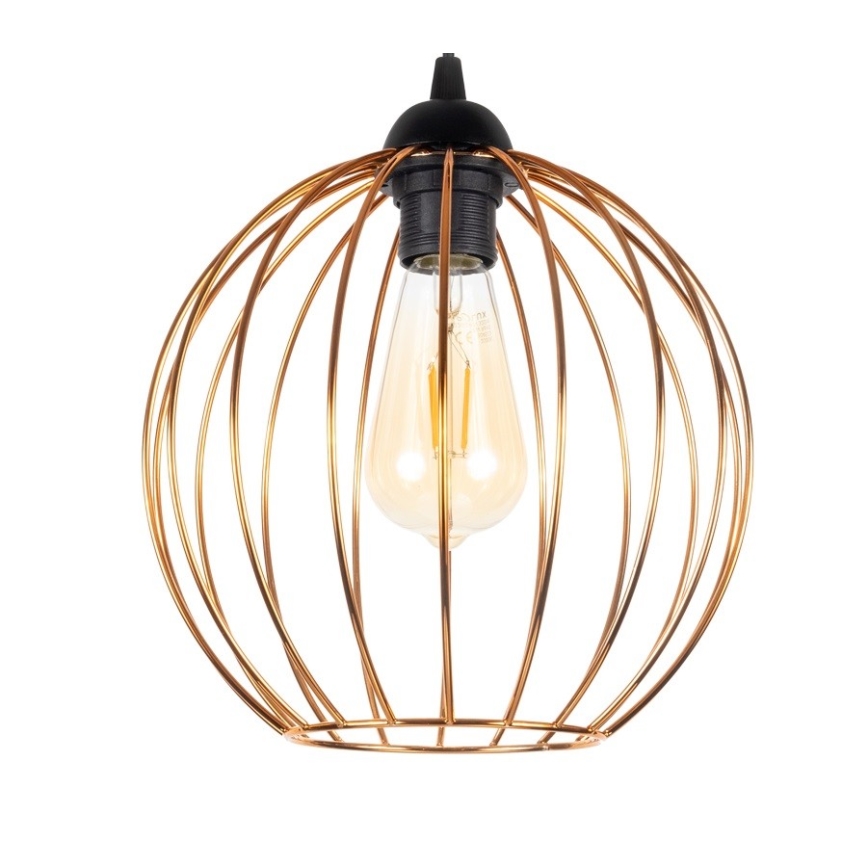 Lámpara colgante MATT 3xE27/60W/230V negro/cobre