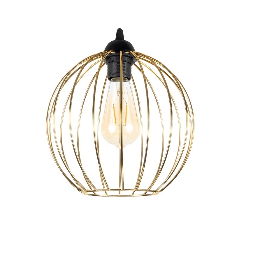 Lámpara colgante MATT 3xE27/60W/230V negro/dorado