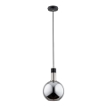 Lámpara colgante MAYA 1xE27/60W/230V negro/cromo brillante