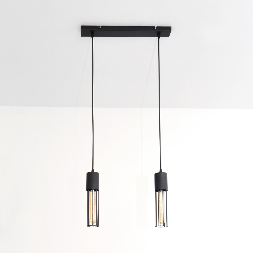 Lámpara colgante MELODY 2xE27/15W/230V negro