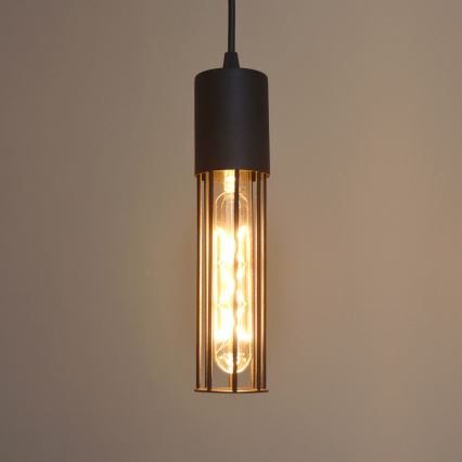 Lámpara colgante MELODY 2xE27/15W/230V negro