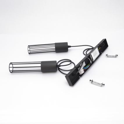 Lámpara colgante MELODY 2xE27/15W/230V negro