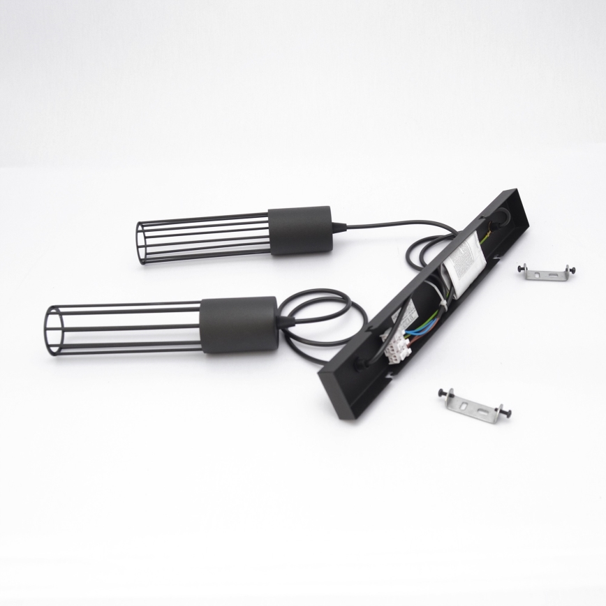 Lámpara colgante MELODY 2xE27/15W/230V negro