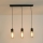 Lámpara colgante MELODY 3xE27/15W/230V negro