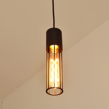 Lámpara colgante MELODY 3xE27/15W/230V negro