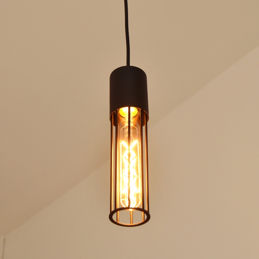 Lámpara colgante MELODY 3xE27/15W/230V negro
