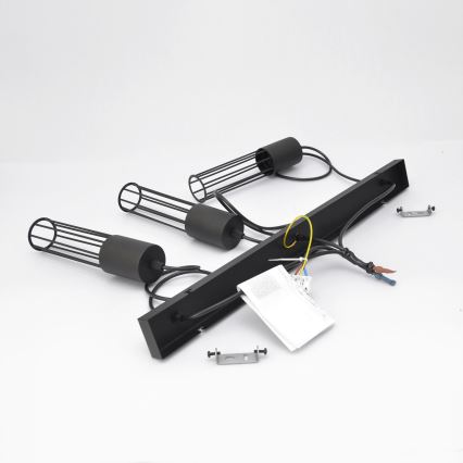 Lámpara colgante MELODY 3xE27/15W/230V negro