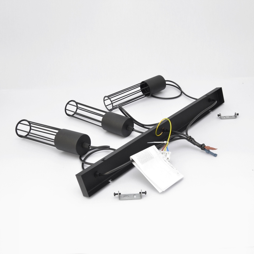 Lámpara colgante MELODY 3xE27/15W/230V negro