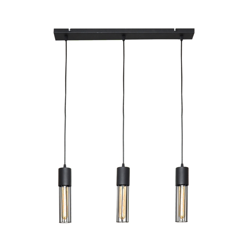 Lámpara colgante MELODY 3xE27/15W/230V negro