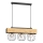 Lámpara colgante MENTON 3xE27/15W/230V negro/marrón/roble