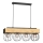 Lámpara colgante MENTON 4xE27/15W/230V negro/marrón/roble