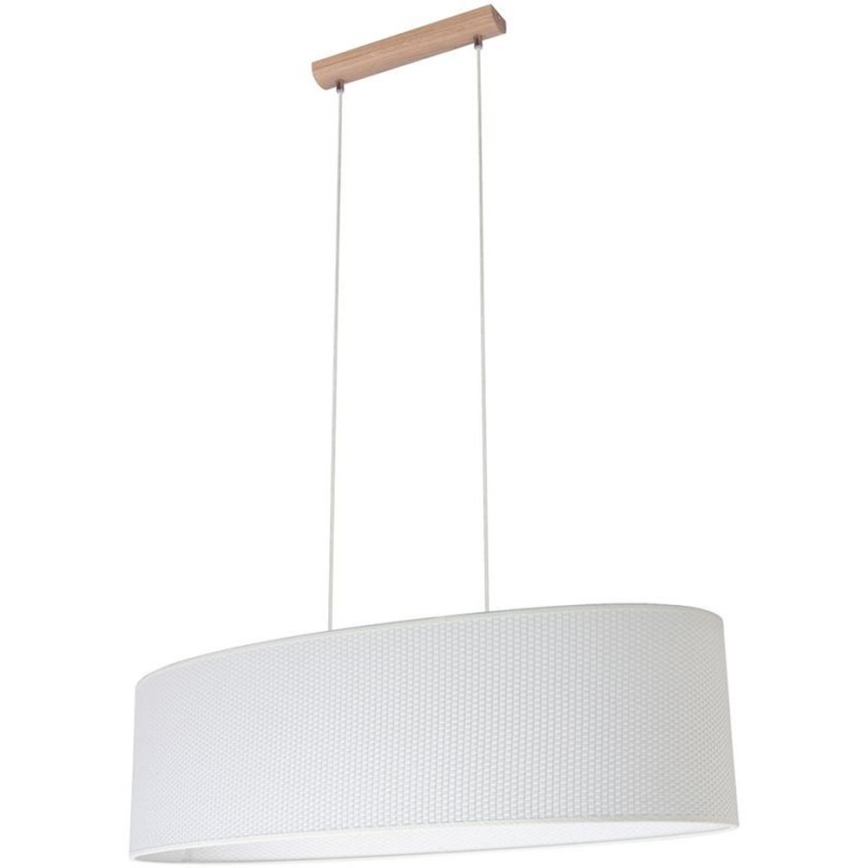 Lámpara colgante MERCEDES 2xE27/40W/230V blanco/roble