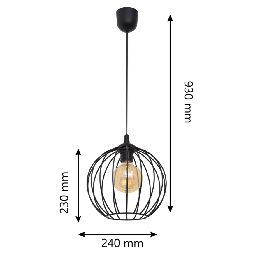 Lámpara colgante MERCURE 1xE27/15W/230V