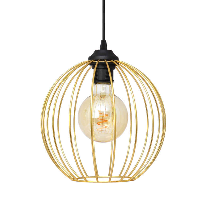 Lámpara colgante MERCURE 2xE27/15W/230V dorado/negro