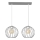 Lámpara colgante MERCURE 2xE27/15W/230V gris
