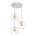 Lámpara colgante MERCURE 3xE27/15W/230V blanco