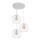 Lámpara colgante MERCURE 3xE27/15W/230V blanco
