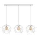 Lámpara colgante MERCURE 3xE27/15W/230V blanco