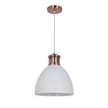 Lámpara colgante METAL 1xE27/15W/230V cobre/blanco
