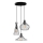 Lámpara colgante MEZOPOTAMYA 3xE27/40W/230V negro
