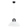 Lámpara colgante MIGOT 1xE27/15W/230V negro/cromo brillante