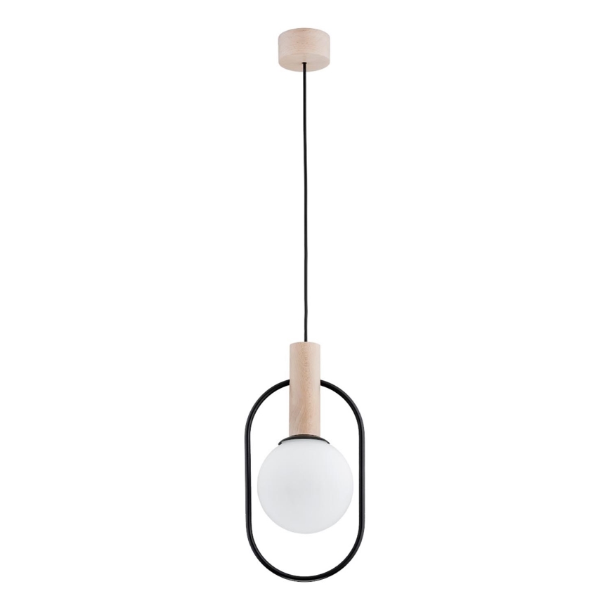Lámpara colgante MIKI 1xE14/10W/230V negro/beige