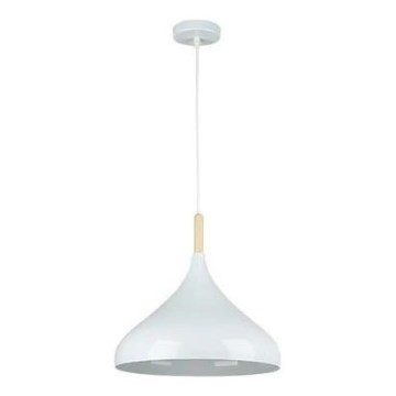 Lámpara colgante MIKO 1xE27/60W/230V diá. 32 cm blanco
