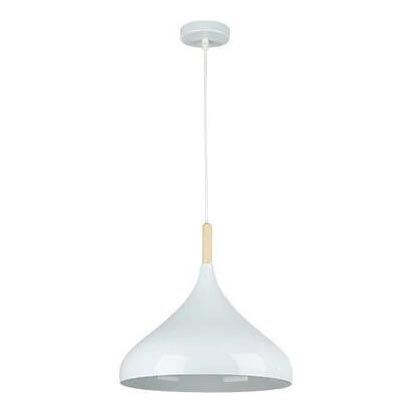 Lámpara colgante MIKO 1xE27/60W/230V diá. 32 cm blanco
