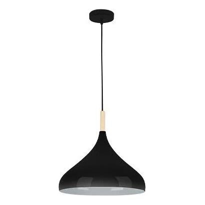 Lámpara colgante MIKO 1xE27/60W/230V diá. 32 cm negro