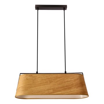 Lámpara colgante MILBURY 2xE27/40W/230V marrón