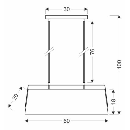 Lámpara colgante MILBURY 2xE27/40W/230V marrón