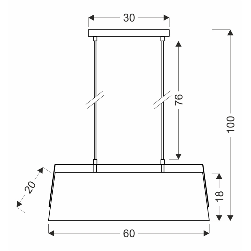 Lámpara colgante MILBURY 2xE27/40W/230V marrón