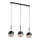 Lámpara colgante MILTONA 3xE27/60W/230V negro/beige