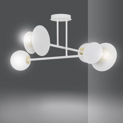 Lámpara colgante MINERVA 2xE27/15W + 2xE14/10W/230V blanco