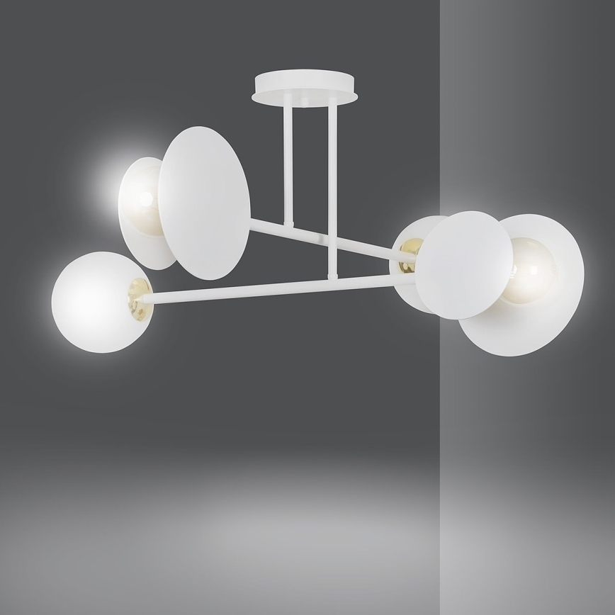 Lámpara colgante MINERVA 2xE27/15W + 2xE14/10W/230V blanco