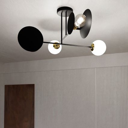 Lámpara colgante MINERVA 2xE27/15W + 2xE14/10W/230V negro