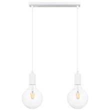 Lámpara colgante MIROS 2xE27/60W/230V blanco