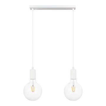 Lámpara colgante MIROS 2xE27/60W/230V blanco